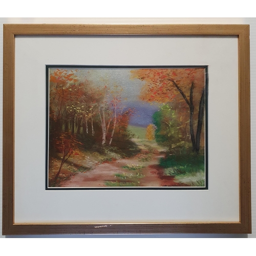 8 - A 20th Century Pastel of an autumnal scene. No apparent signature. 23 x 29 cm approx.