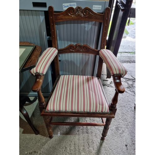 961 - A late 19th Century Oak Carver Chair.