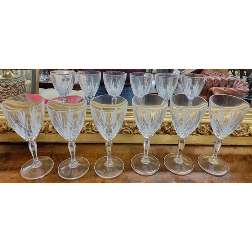 19 - A set of six Killarney Crystal Glasses.