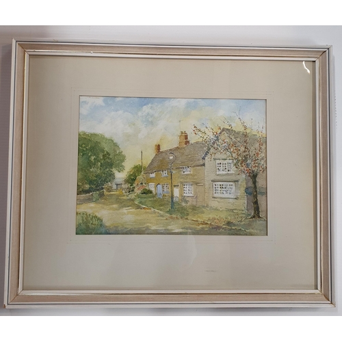 23 - A 20th Century Watercolour of a village scene. No apparent signature. 27 x 37 cm approx.