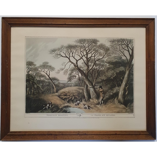 130 - A good set of four Le Chasse Hunting Prints. 49 x 62 cm approx.