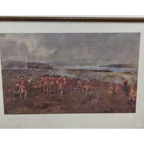 29 - A good pair of coloured Prints of Battle scenes after Lionel Edwards. Signed in the margin by Lionel... 