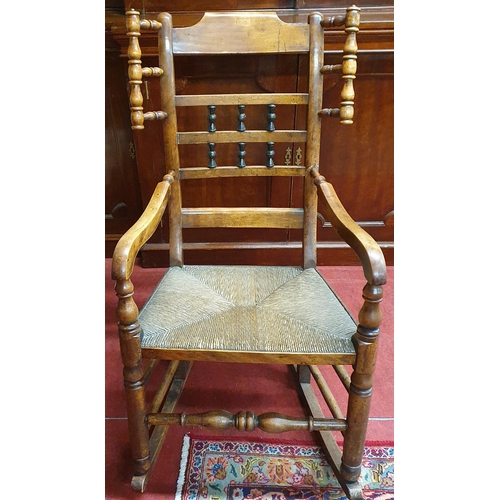 An unusual late 19th early 20th Century provincial Rocking Chair with ...
