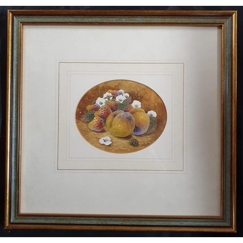 5 - A pair of 19th Century Watercolours, still life of fruit by C Hughes. Signed LR. In good mounted fra... 