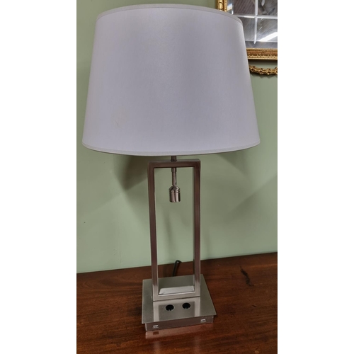 715 - A good heavy Metal Desk Lamp with down lighter and USB port, with shade. (generic photo slight diffe... 