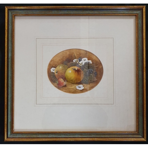 342 - A pair of 19th Century Watercolours, still life of fruit by C Hughes. Signed LR. In good mounted fra... 