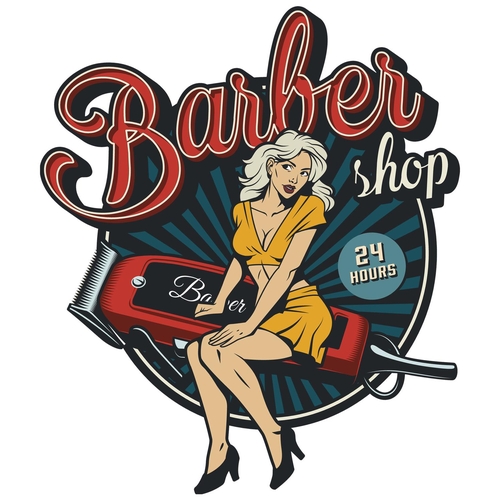47 - An Embossed Tin Sign Barber Shop. Dimensions (H x W x D) approx. 50 x 43 x 1 cm.