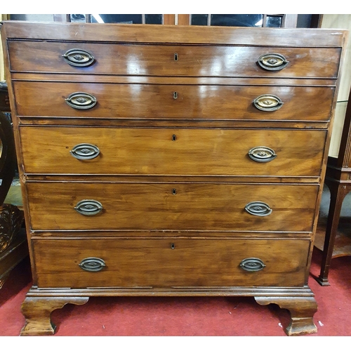 86 - An early 19th Century Mahogany Secretaire Bookcase with a highly carved architectural pierced pedime... 