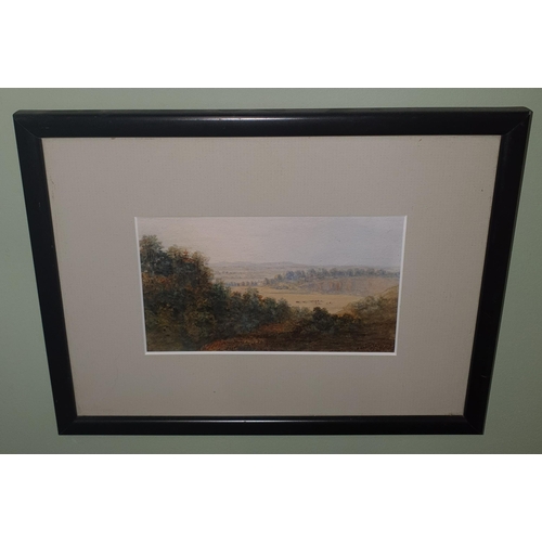 259 - Two 19th Century Landscapes, one of a Woman walking down a path. No apparent signature. H 12 x 16 cm... 