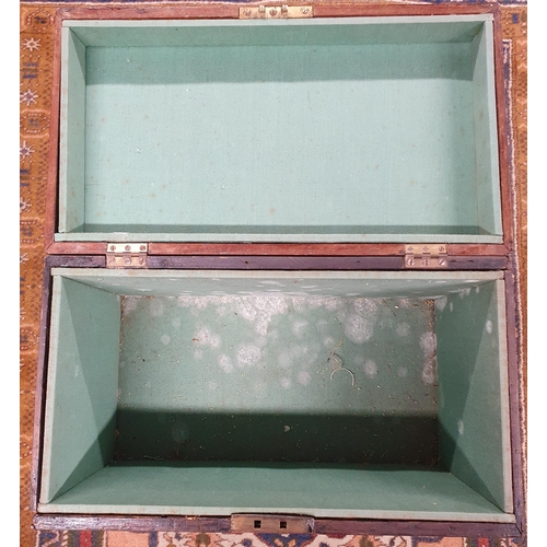 282 - A Regency Mahogany and inlaid Work Box on stand. W45 x D26 x H64cm approx.