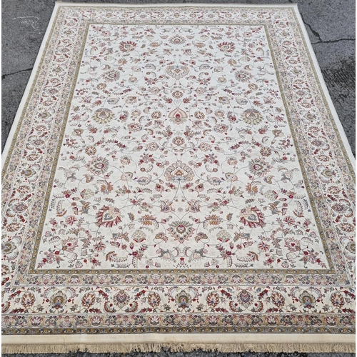 346 - A lovely and large Ivory ground Carpet with an unique floral pattern design. 400 x 273 cm approx.