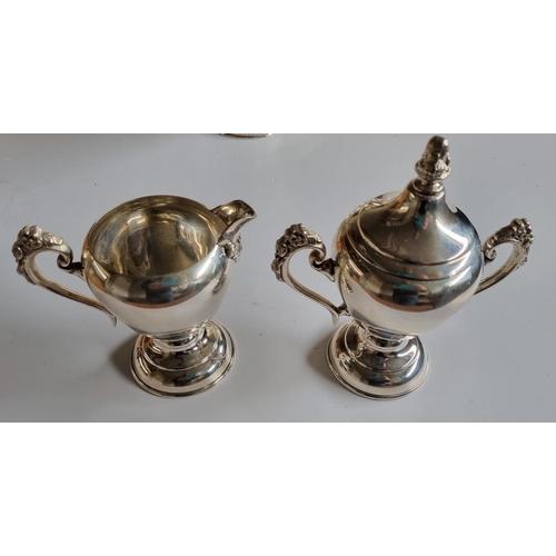 350 - A good Egyptian Silver Coffee set, hallmarked.  2270 Gms approx.