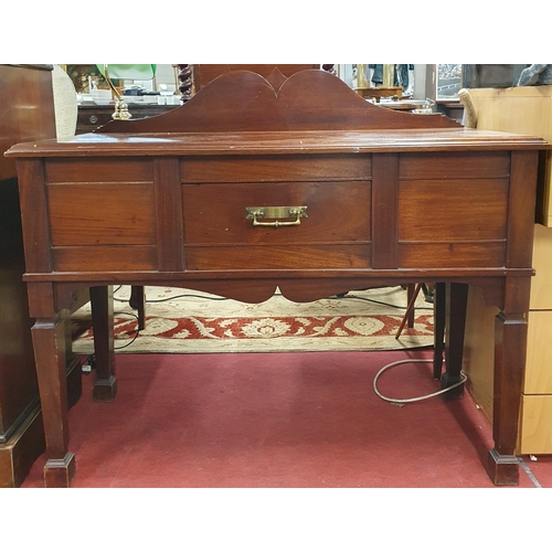 30 - An early 20th Century Arts and Crafts Side Table with single frieze drawer on square tapered support... 