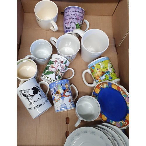 75 - A Quantity of Ceramics and Porcelain Mugs .