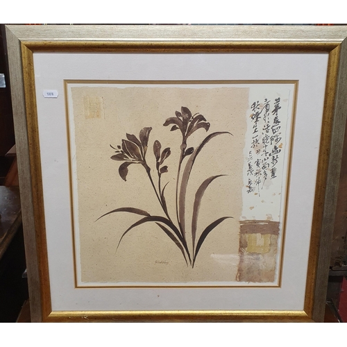 303 - A modern bevelled Mirror along with another and a group of Pictures.