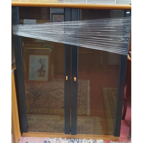 255 - A good retro style Desk along with an under counter chest of drawers and another cabinet.
W 140  x D... 