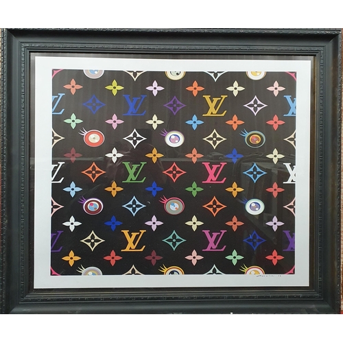 287 - A Louis Vuitton style coloured Print.
H 60 x 70  cm approx.