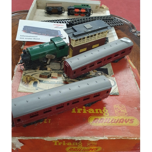8 - A Boxed  Vintage Tri-ang Railways Train Set along with a Large Quantity Of Marklin Railway Tracks Ca... 