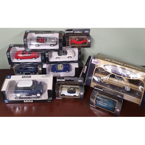 10 - A collection of Die-Cast Scale Model cars , Original Boxes Great Condition along with Vintage Toys.