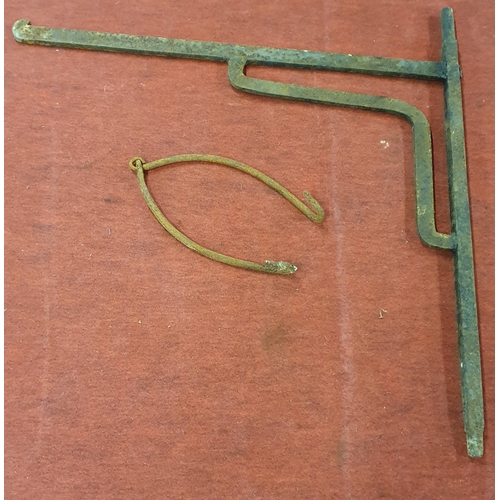 327 - 2 Farm Vintage Cast Iron Skillet Pots and 3 Cranes.