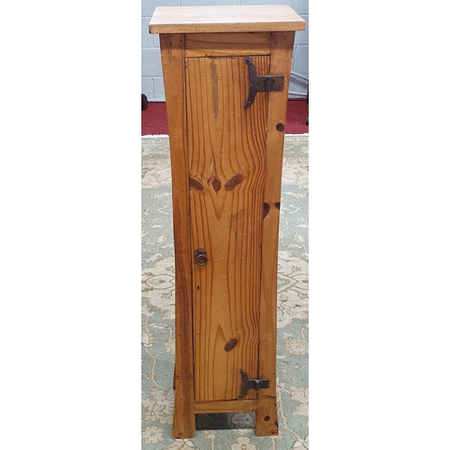 379 - A Tall Pine Cupboard .
H 120 x 32 x24 cm approx.