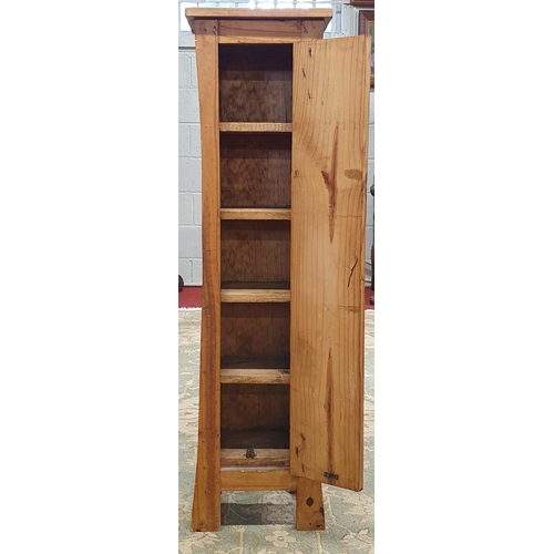 379 - A Tall Pine Cupboard .
H 120 x 32 x24 cm approx.