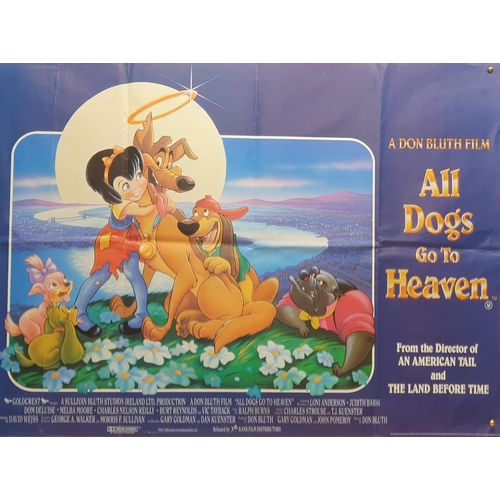 386 - A quantity of Movie Posters to include,
All Dogs Go To Heaven, A World Apart, Mississippi Burning, K... 