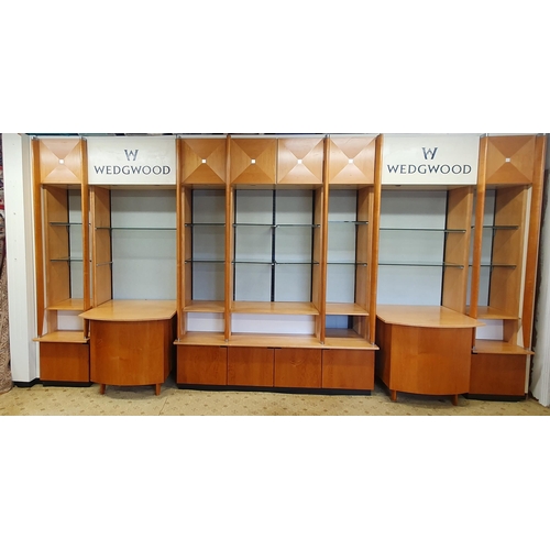 3 - A Very Large Shop Display Unit , with Storage cupboards on Top and Bottom of Unit , Halogen Downligh... 