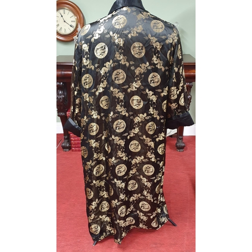 405 - An Oriental Silk Dressing Gown .
Large Size .