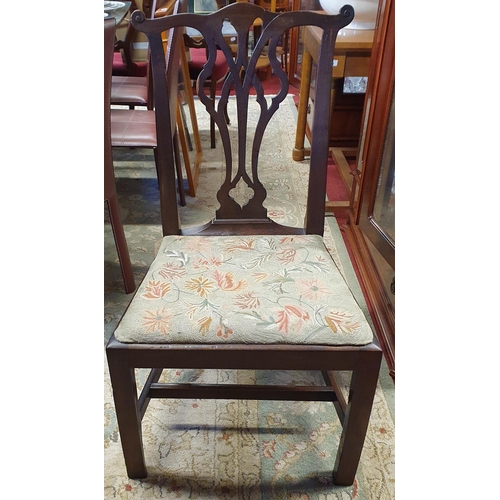 67 - A really good early 19th Century Cuban Mahogany single Dining Chair with square supports and stretch... 