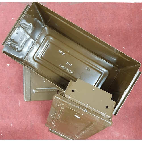 868 - A Pair of Military Ammunition Metal boxes .