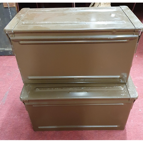 869 - A Pair of Military Ammunition Metal boxes .