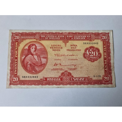 1 - A 1975 Lady Lavery £20 Note. Ex Fine.