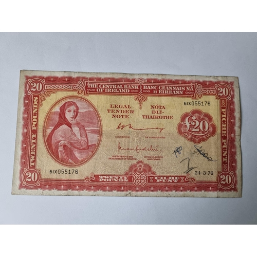 8 - A 1976 Lady Lavery £20 Note.