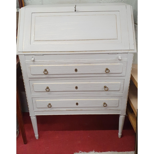 120 - An early 20th Century painted Bureau. W 80 x D 40 x H 107 cm approx.