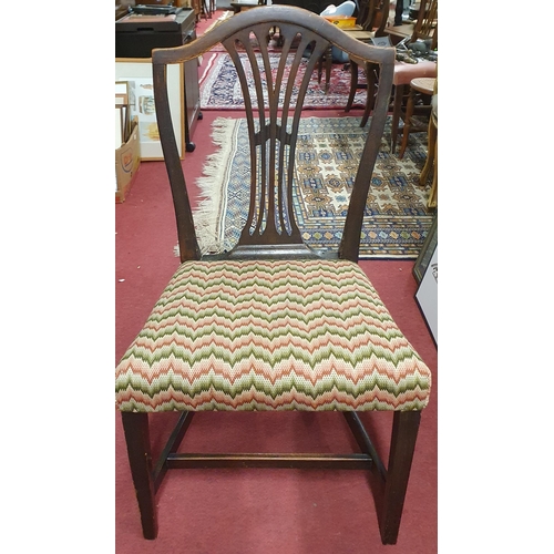 241 - A 19th Century Mahogany Hepplewhite Chair along with a 19th Century Ash provincial Chair. W 51 x SH ... 