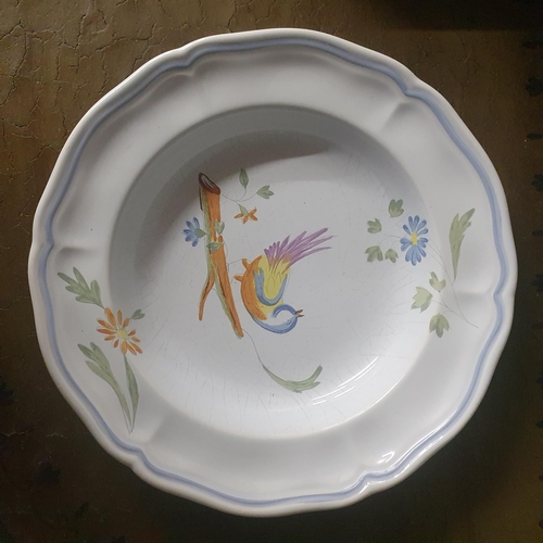 293 - A quantity of hand painted Dinnerwares.