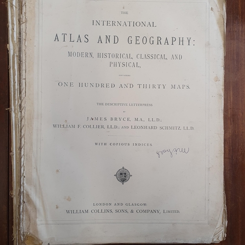 387 - A 19th Century The International Atlas and Geography with modern, historical, classical and physical... 