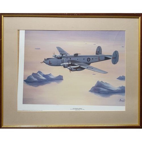 40 - A set of four coloured Prints after Barry G Price of aeroplanes. 53 x 43  cm approx.