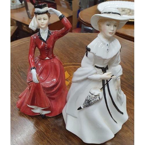 46 - Two Bone China Francesco Figurines by M Young and K Karnall. Signed, named and dated on the bottom. ... 