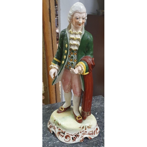 478 - An Italian Pottery Figure of a gentleman.  H 40 cm approx.