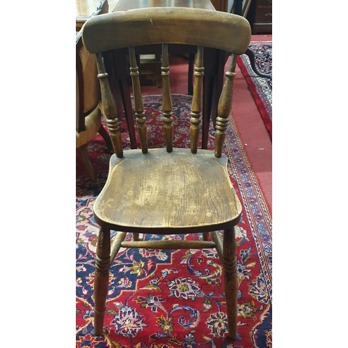 497 - A 19th Century Windsor Chair along with an Edwardian Mahogany and Inlaid example.