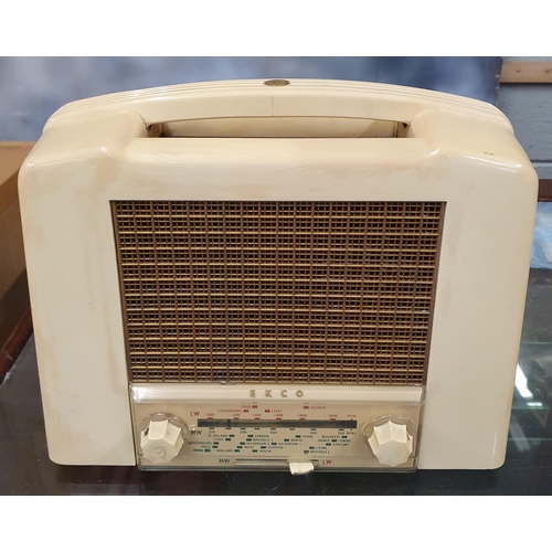 70 - A 1930's Ecko Radio with its original box along with a set of vintage Philips Christmas lights. #