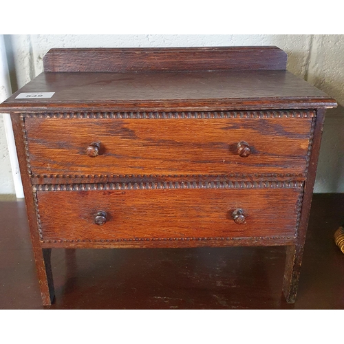 549 - A good early 20th Century Oak Table Cabinet. 32 x 15 x H 29 cm approx.