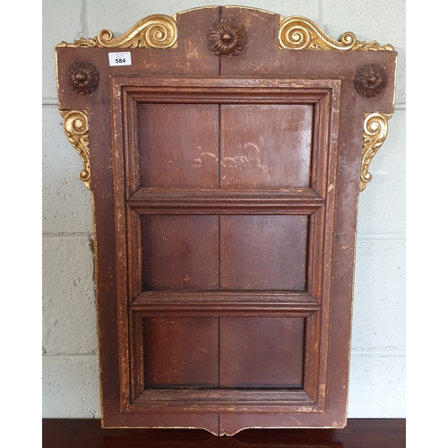 584 - A good 19th Century Timber and Gilt Notice/Church hymn Board. 75 x 55 cm approx.