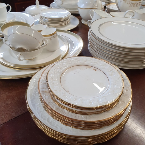 1014 - A large quantity of Dinnerwares. Royal Doulton Delacourt pattern along with Royal Doulton Belvedere ... 