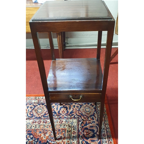 836 - A 19th Century two tier Night Table with single frieze drawer . 33 x 33 x H 86 cm approx.