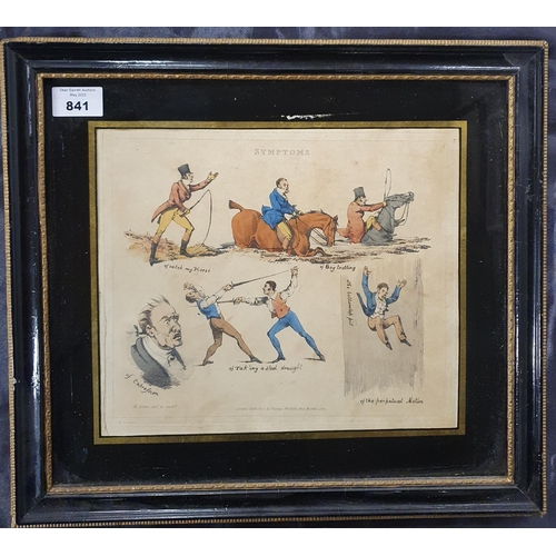 841 - A really good set of 19th Century hand coloured hunting and coaching Prints after Henry Alken 'Sympt... 