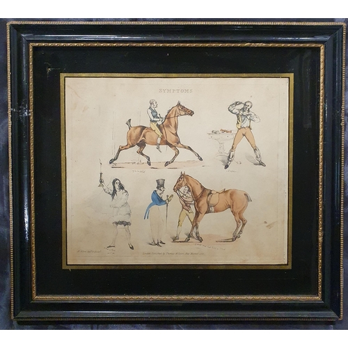 841 - A really good set of 19th Century hand coloured hunting and coaching Prints after Henry Alken 'Sympt... 