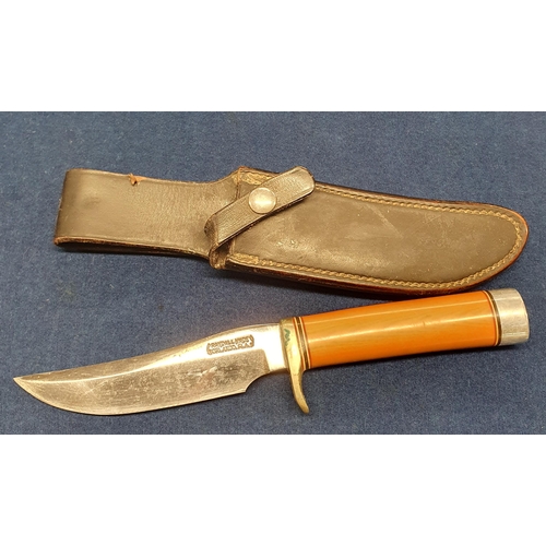 867 - A Damascus steel Randall Knife.